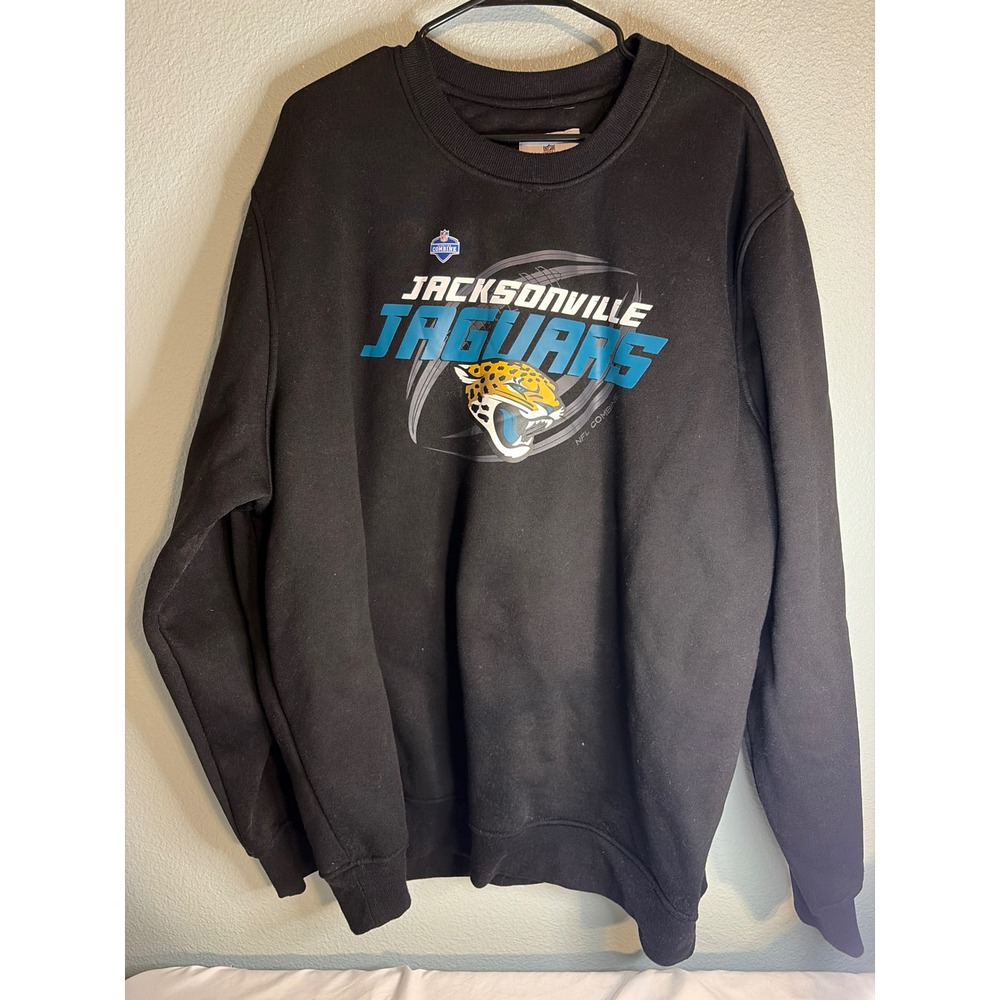 NFL Jacksonville Jaguars Scouting Combine Sweatshirt Mens 3XL Black Crewneck